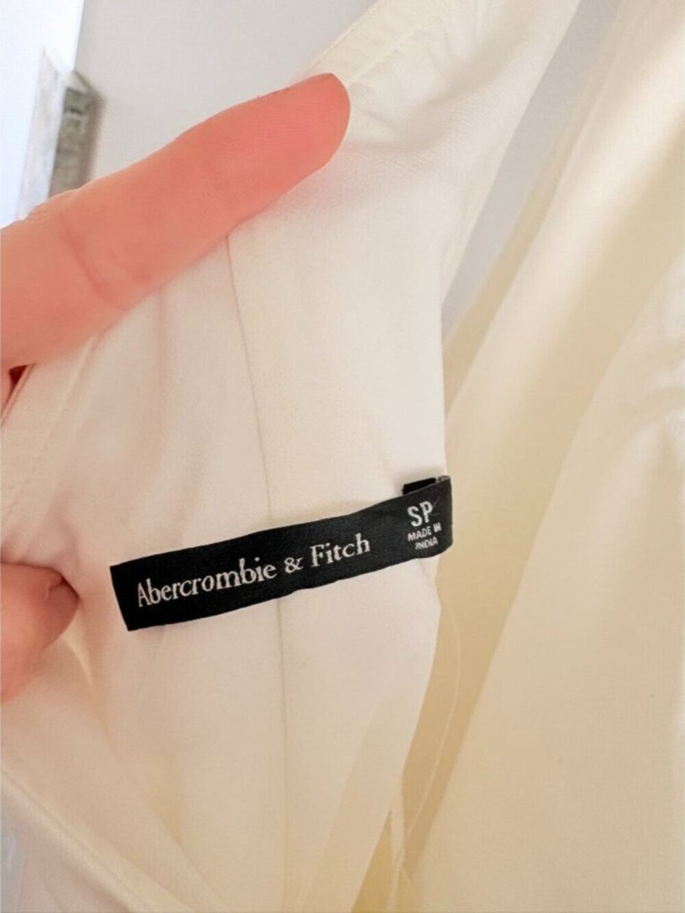 Abercrombie & Fitch Scarf Slip Mini Dress NWT Satin White Size Small - Picture 10 of 13